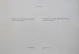 Giulio Paolini, Dal “ Trionfo della rappresentazione ” (cerimoniale: “l’artista è assente”)