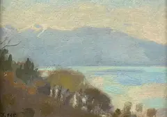 Leonardo Dudreville, Towards evening, 1948, Date lower left. On the reverse: signature and title.