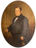 Aleksander Kaminsky, Portrait of a gentleman, Sign on the left.