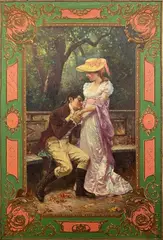 Love declaration by Cesare Bentivoglio, 1917, Signature and date lower center. & Nbsp;, offered Sep 2020
