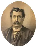 Luigi Serena, Manly portrait, Signature lower right.