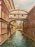Tullio Grassi, Bridge of Sighs, Signature lower right.