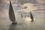 Francesco Gioli, Sails in the sea, 1920, Signature and date lower right.