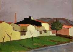 Homes by Diego Fanciullacci, Tempera on cardboard, offered Sep 2020
