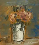 Sergio Scatizzi, Flowerpot, Signature lower left. & Nbsp;