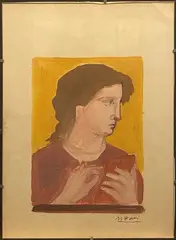 Achille Funi, Face, Signature lower right.