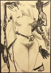 Naked by Fabio Mauri, 1956, Signature and date lower left., offered Sep 2020