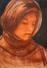 Face by Romano Stefanelli, 1970, Signature and date lower left. On the reverse: dedication., offered Sep 2020