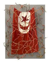 Flag by Maurizio Savini, 2010, On the reverse: signature, offered Aug 2020