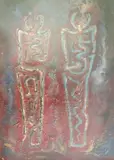 Pippo Oriani, Human presences, Oil painting on canvas
