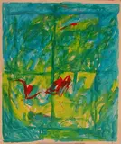 Lucio Bulgarelli, The flowery window, 1976, On the reverse: signature