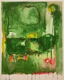 Lucio Bulgarelli, Green landscape, 1978, On the reverse: signature
