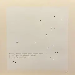 Without title by Emilio Isgrò, Signature in the lower right corner; lower left edition., offered Aug 2020