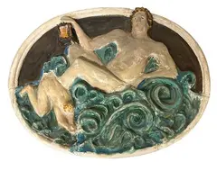Without title by Roberto Barni, Polychrome ceramic, offered Aug 2020