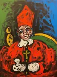 Cardinale by Tano Festa, 1986, On the reverse: signature. Authentic Studio Soligo, offered Aug 2020