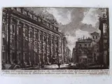 Veduta dell' avanzo laterale del portico che circonda la cella del Tempio di Antonino Pio by Giovanni Battista Piranesi, offered Jul 2020