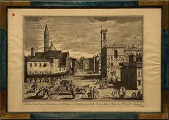 Veduta del Palazzo Vecchio; Veduta della Badia fiorentina; Veduta della Metropolitana fiorentina by Giuseppe Zocchi, Incisore Giuseppe Zocchi, offered Jul 2020