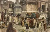 Adolf Hirémy-Hirschl, Bozzetto preparatorio per "La peste a Roma"