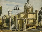 Mario Mafai, Veduta della Chiesa del SS. Nome di Maria a Roma