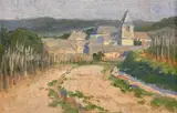 Emile Baudoux, Environs de Reims, Sigla e data on basso a destra. Sul verso: firma