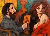 Fausto Maria Liberatore, Pittore e modella