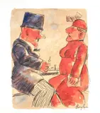 Franz Borghese, Partita a scacchi