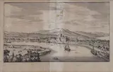 Merian Matthaus, Veduta del castello di Ostia, incisione inserita per la prima volta nell' "Itinerarium Italiae" di Martin Zeiler"