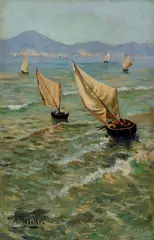Barche a vela by Attilio Pratella, offered Apr 2020