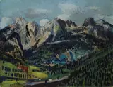 Filippo de Pisis, Paesaggio (Cortina), 1926