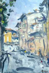 Strada e case by Enzo Pregno, offered Mar 2020