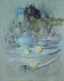 Enrico Felisari, Donna a tavola, 1970