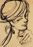 Emilio Montagnani, Volto di ragazza, 1961