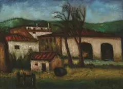 Paesaggio by Gino Brogi, 1980, oil on canvas, offered Mar 2020