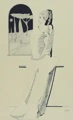 Claudio Nicoli, Figure, Lotto composto da due litografie firmate