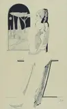 Claudio Nicoli, Figure, Lotto composto da due litografie firmate