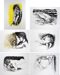 Guttuso - L' Amore by Renato Guttuso, Cartella contenente Sei litografie firmate e numerate di cui, offered Feb 2020