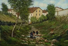 Lavandaie a Branzi by Giuseppe Mentessi, offered Feb 2020