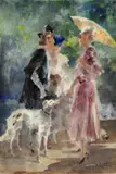 Ludovico Zambeletti, Signore in conversazione con cani
