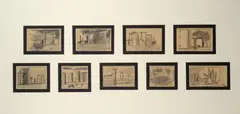 Paesaggi by Mario Sironi, Nove disegni di cui uno firmato in basso a destra., offered Feb 2020