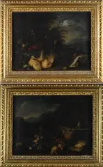 Natura morta con fiori, frutti e volatili by Candido Vitali, cm., offered Feb 2020