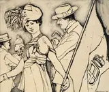 Renzo Vespignani, Ninì con la bandiera del Regno d'Italia