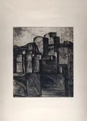 Ponte Vecchio by Ottone Rosai, Tiratura in basso a sinistra. Bibliografia:, offered Feb 2020