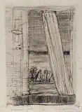 Luigi Bartolini, Il davanzale piccolo, a pencil: firma in basso a destra; titolo in basso a sinistra; tiratura in basso al centro. In lastra: firma and