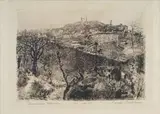 Luigi Bartolini, Camerino, a pencil: firma in basso a destra; titolo in basso a sinistra. In lastra: firma