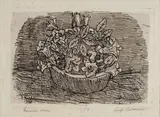 Luigi Bartolini, Genziane, a pencil: firma in basso a destra; titolo in basso a sinistra; tiratura in basso al centro. In lastra: firma and