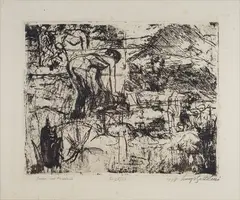 Donne nel Passirio by Luigi Bartolini, a pencil: firma and data in basso a destra; titolo in basso a sinistra; tiratura in basso al centro.Sul verso: ex, offered Dec 2019