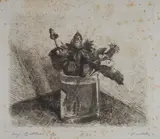 Luigi Bartolini, Il mazzetto, a pencil: firma and data in basso a sinistra; titolo in basso a destra; tiratura in basso al centro. In lastra: