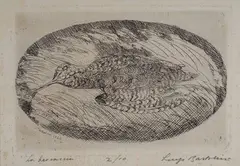 Luigi Bartolini, La beccaccia, a pencil: firma in basso a destra; titiolo in basso a sinistra; tiratura in basso al centro. In lastra: firma