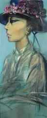 Donna con cappello by Fausto Maria Liberatore, offered Dec 2019