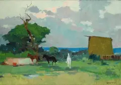 Maremma by Renato Natali, oil on faesite, offered Dec 2019